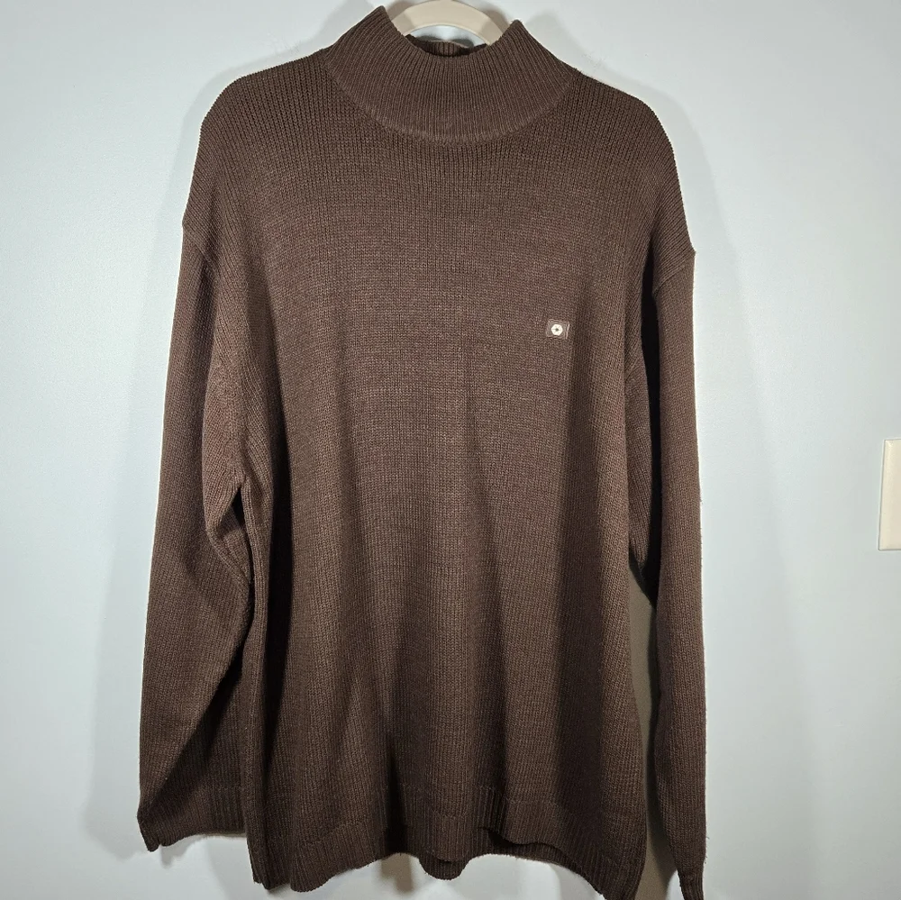 Vintage‎ South Pole Brown Mock Neck Sweater Men’s XL Y2K Streetwear